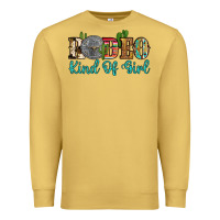 Antique Gold rodeo kind of girl Premium Sweatshirt - Artiststas