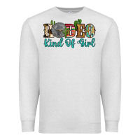 Oatmeal Heather rodeo kind of girl Premium Sweatshirt - Artiststas