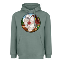 Sage silkie chicken christmas Heavyweight Hoodie - LillyAllenDesigns
