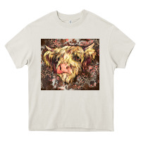 Cream leopard cow Heavy Core Tee - Zillion Design Studio