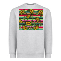 Heather Grey sunflower cactus Heavyweight Sweatshirt - JahusDesignShop