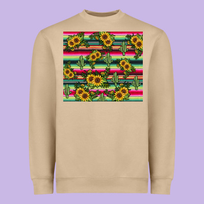 Sunflower Cactus Heavyweight Sweatshirt Designed By Jahusdesignshop