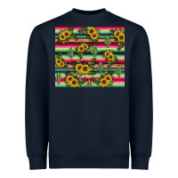 Navy sunflower cactus Heavyweight Sweatshirt - JahusDesignShop