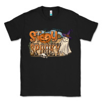 Black Stay Spooky Classic Tee - CowhideDigitalArt