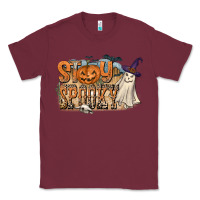 Burgundy Stay Spooky Classic Tee - CowhideDigitalArt