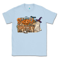 Dusty Blue Stay Spooky Classic Tee - CowhideDigitalArt