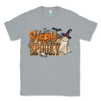 Heather Grey Stay Spooky Classic Tee - CowhideDigitalArt
