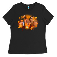 Black Fall sneaker and heel afro woman Ladies Tee - RanaPortraitStore