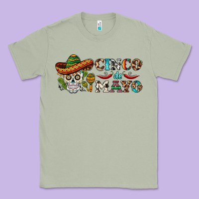 Cinco De Mayo Skull Classic Tee Designed By Barkaloodesign