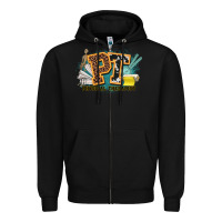 Black pt physical therapist western Zipper Hoodie - NancyCooperArtShop