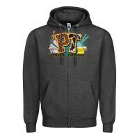 Charcoal Heather pt physical therapist western Zipper Hoodie - NancyCooperArtShop