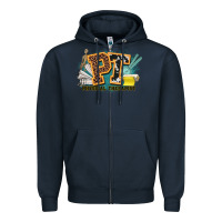 Navy pt physical therapist western Zipper Hoodie - NancyCooperArtShop