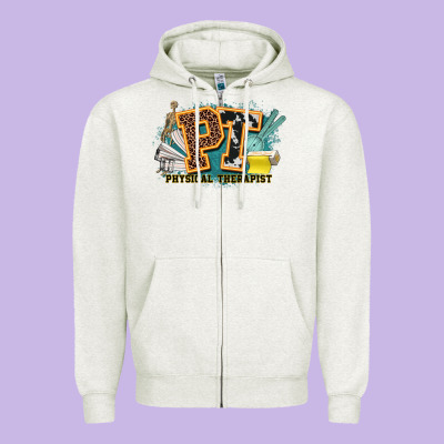 Pt Physical Therapist Western Zipper Hoodie Designed By Nancycooperartshop