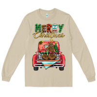 Mushroom merry christmas truck Long Sleeve Tee - BarkalooDesign