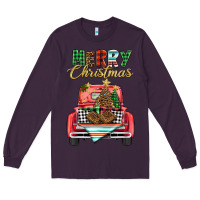 Plum merry christmas truck Long Sleeve Tee - BarkalooDesign