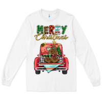 White merry christmas truck Long Sleeve Tee - BarkalooDesign
