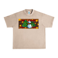 French Oak christmas tree with snowman Urban Heavy Tee - AdoDesignShop