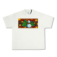 Pistachio christmas tree with snowman Urban Heavy Tee - AdoDesignShop
