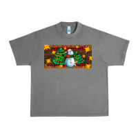 Tornado christmas tree with snowman Urban Heavy Tee - AdoDesignShop