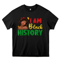 Black i am black history with afro black girl Heavy Core Tee - texasbilliewilder