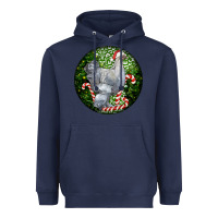 Navy brahma chicken christmas Heavyweight Hoodie - LillyAllenDesigns