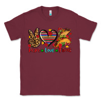 Burgundy peace love tacos Classic Tee - AdoDesignShop