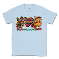 Dusty Blue peace love tacos Classic Tee - AdoDesignShop