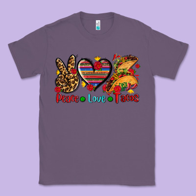 Peace Love Tacos Classic Tee Designed By Adodesignshop
