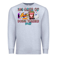 Heather Grey 100 days of doing teacher stuff Premium Sweatshirt - Artiststas