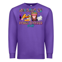 Purple 100 days of doing teacher stuff Premium Sweatshirt - Artiststas