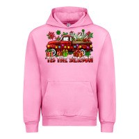 Fuchsia Pink tis the season christmas truck Urban Hoodie - CowGirlArtShop