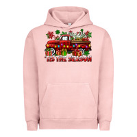 Pigment Salmon tis the season christmas truck Urban Hoodie - CowGirlArtShop