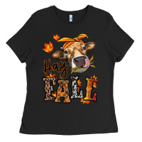 Black Hay Fall heifer Ladies Tee - RanaPortraitStore