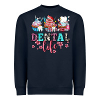 Navy dental life with cupcakes Heavyweight Sweatshirt - AdoDesignShop