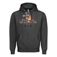 Charcoal Heather she will not fail psalm christian cross pray Zipper Hoodie - NancyCooperArtShop