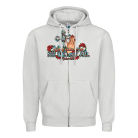 Dove Grey she will not fail psalm christian cross pray Zipper Hoodie - NancyCooperArtShop