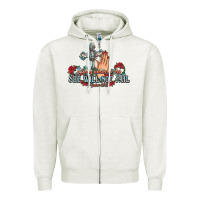 Oatmeal Heather she will not fail psalm christian cross pray Zipper Hoodie - NancyCooperArtShop