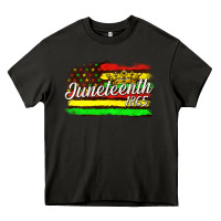 Asphalt juneteenth 1865 with crown flag Heavy Core Tee - texasbilliewilder