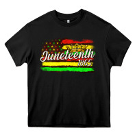 Black juneteenth 1865 with crown flag Heavy Core Tee - texasbilliewilder