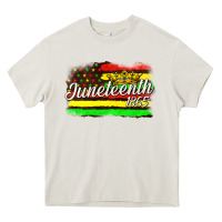 Cream juneteenth 1865 with crown flag Heavy Core Tee - texasbilliewilder