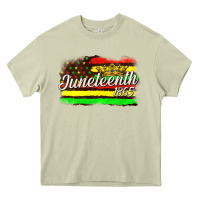 Mossy juneteenth 1865 with crown flag Heavy Core Tee - texasbilliewilder