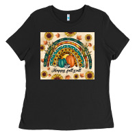 Black Happy Fall y'all Ladies Tee - RanaPortraitStore