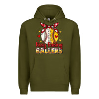 Army Green busy raising ballers Premium Hoodie - JahusDesignShop