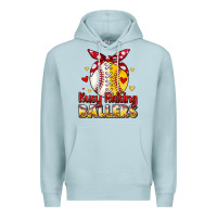 Blue Mist busy raising ballers Premium Hoodie - JahusDesignShop