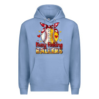 Colony Blue busy raising ballers Premium Hoodie - JahusDesignShop