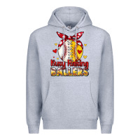 Heather Grey busy raising ballers Premium Hoodie - JahusDesignShop