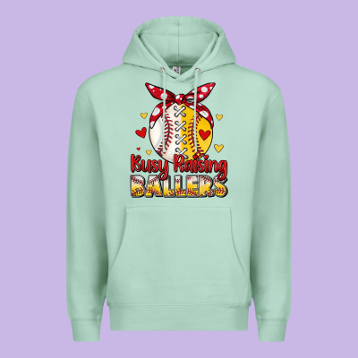 Busy Raising Ballers Premium Hoodie Designed By Jahusdesignshop