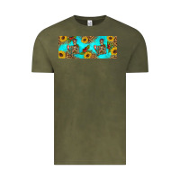 Vintage Olive skeleton coffee and coffee plants 11 oz Vintage Tee - Artiststas