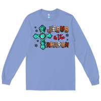 Colony Blue jesus is the reason for this season christmas Long Sleeve Tee - Jasminsmagicworld