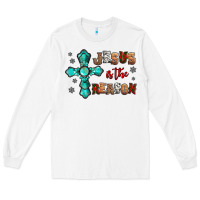 White jesus is the reason for this season christmas Long Sleeve Tee - Jasminsmagicworld